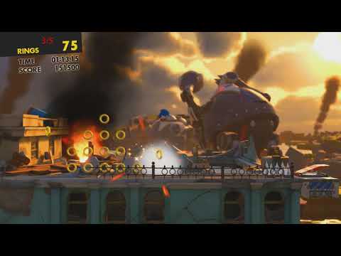 Sonic Forces - Stage 3 All Red Rings Ghost Town (CIty)