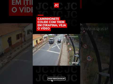 Caminhonete colide com trem em Itirapina; veja o vídeo
