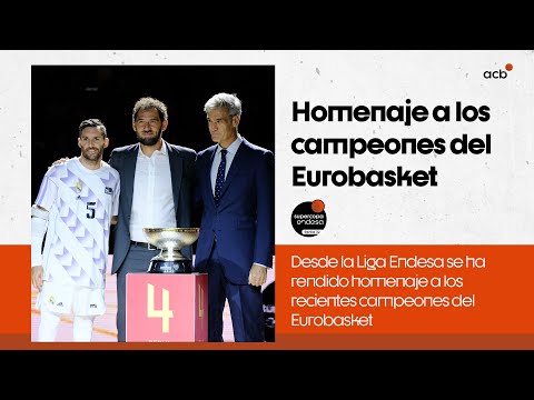 Homenaje a los campeones del Eurobasket