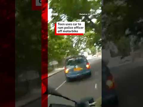 Video | Teen jailed after ramming police officer off bike in London. #London #BBCNews
