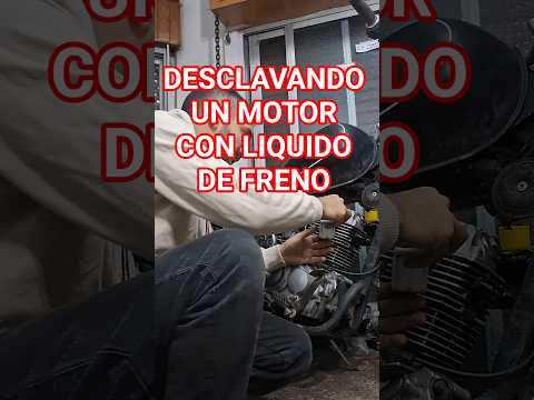 Líquido de freno para desclavar un motor