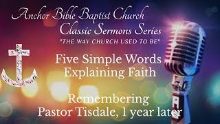 Five Simple Words Explaining Faith