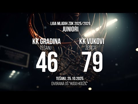 KK Gradina 46 : 79 KK Vukovi - Juniori, 25.10.2025