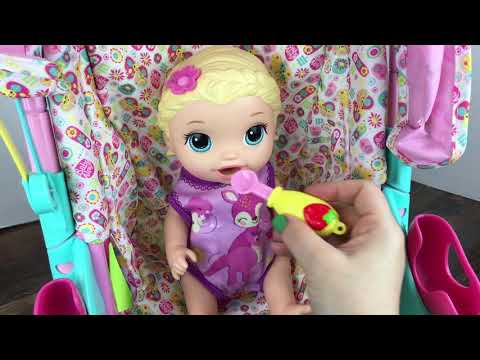 Baby Alive Super Snackin' Lily Doll Feeding and Diaper Change with Pacifier Video