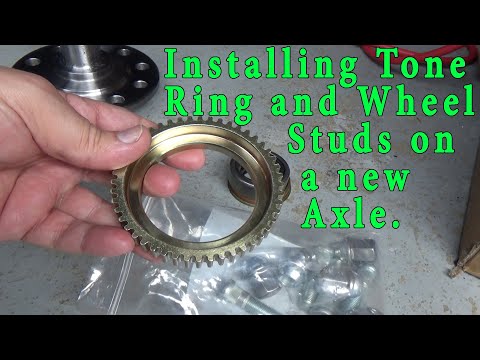 Installing Tone Ring, and Wheel studs on an Axle for a 2015 Dodge Ram.