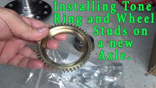 Installing Tone Ring, and Wheel studs on an Axle for a 2015 Dodge Ram.