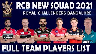 IPL 2021 | RCB Final Squad Updated | Full Team players List | Royal challengers bangalore