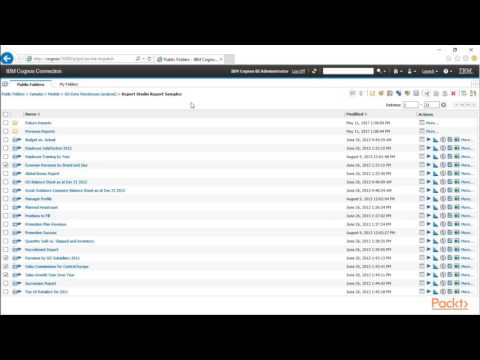 IBM Cognos Connection and Workspace Advanced Report Management | packtpub com