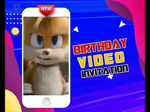 Sonic Birthday Invitation