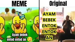 Download lagu Chicken duck duck duck an🎵🎶 || meme vs original mp3