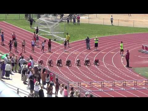 GIRLS 100M HURDLES PRELIMS HEAT 3 DIV, 3