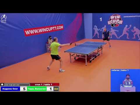 Андреев Олег 3-2 Гедзь Валентин Турнир Восток 4  WINCUP  28.10.21 Прямая трансляция Зал 1