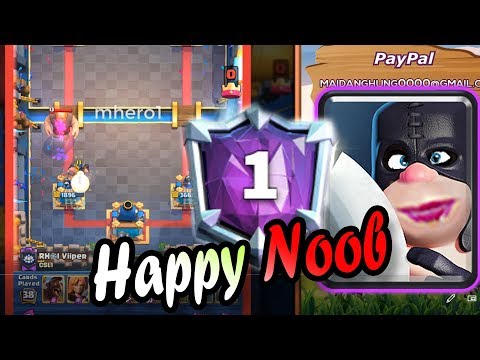 Happy Noob 👈Hog Naldo' god 7300+ gameplays - Clash Royale
