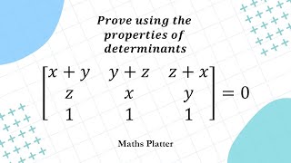 Download the video "AP Calculus BC | CBSE Class 12 Maths | Proving Determinant is Zero Using Properties"