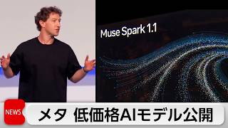 メタ　新AI基盤モデル「ミューズ・スパーク1.1」公開　従量課金制で料金は他社の4分の1程度に