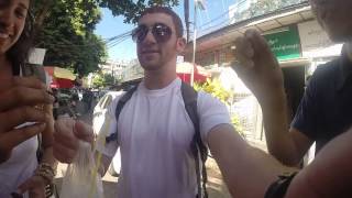 Eating Fried Crickets in Yangon, Myanmar - YouTube