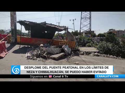 Video: Desplome del puente peatonal en los límites de Neza y Chimalhuacán, se puedo haber evitado