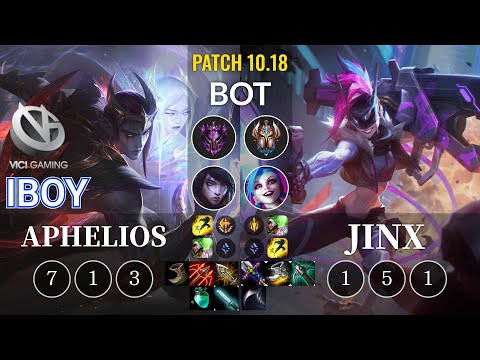 VG iBoy Aphelios vs Jinx Bot - KR Patch 10.18