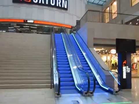 Kone scenic traction elevator at the Forum in Duisburg