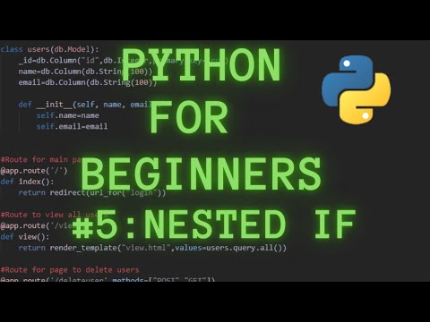 Python Programming For Beginners Tutorial 5 Nested Ifs