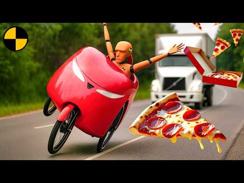 EPISCHE VELOMOBIL-PIZZALIEFERUNG GEHT SCHIEF in BeamNG.drive
