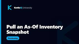 Pull an As-Of Inventory Snapshot