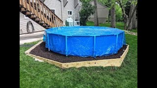 Building a pool platform on our uneven backyard
