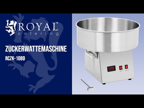 Video - Zuckerwattemaschine - 52 cm - 1200 W - silbern - Royal Catering