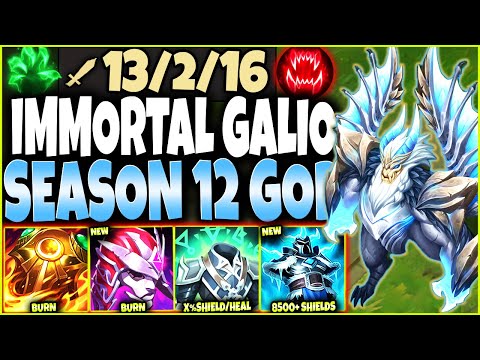 New Season 12 Immortal Galio Top Build Most DMG DEALT, TAKEN, DODGED 🔥 Galio Preseason 2022 Gameplay