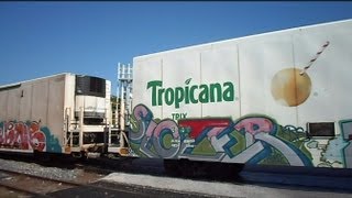 preview picture of video 'CSX Juice Train Arrives At Tropicana Plant Bradenton Florida'