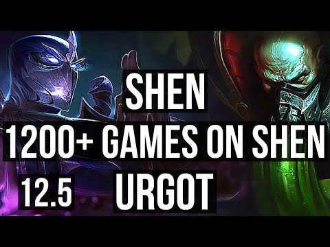 SHEN vs URGOT (TOP) | 5.6M mastery, 1200+ games, 10/5/17, Dominating | NA Master | 12.5