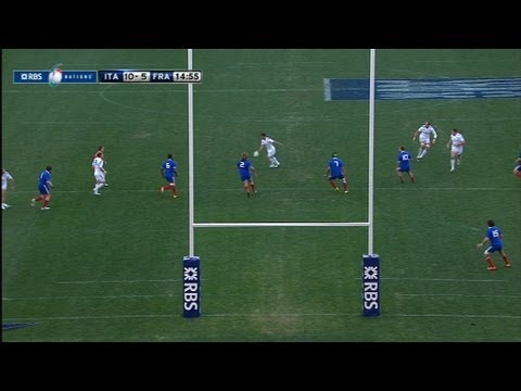 Luciano Orquera Drop Goal Italy v France 03 Feb 2013