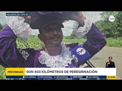 Peregrino recorre 403 kilómetros desde Tolé a Portobelo