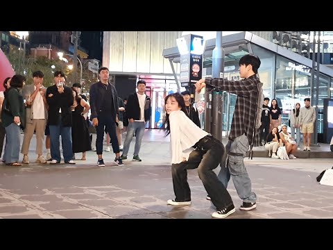 [STREET ARTIST] YU KAGAWA & HYOJIN. INTERACTIVE SINCHON BUSKING. 230924.