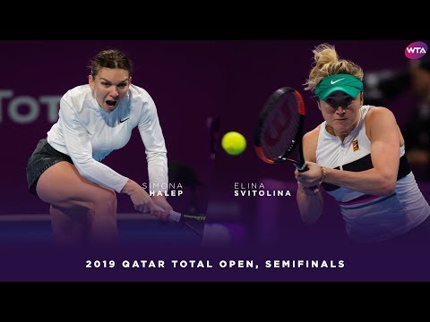 Теннис Simona Halep vs. Elina Svitolina | 2019 Qatar Total Open Semifinals | WTA Highlights