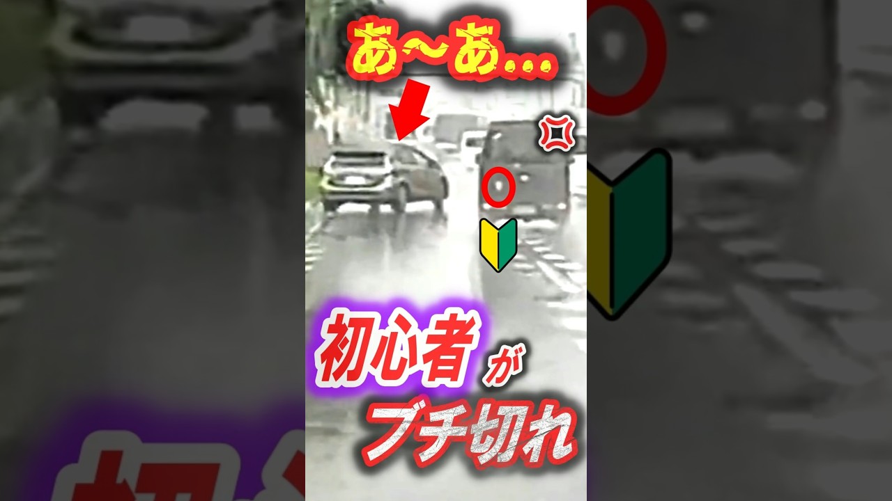 【ブチ切れ】若葉マークの逆襲！無理な割り込みにキレた初心者の「衝撃的なハンドル操作」がヤバすぎる…
