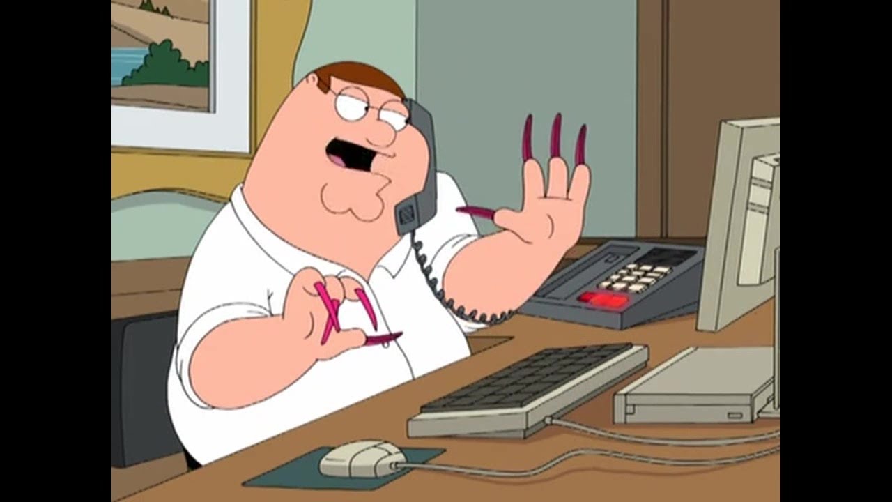 Family Guy - Peter's acrylic nails