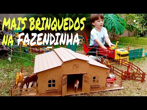 , title : 'Fazendinha de Brinquedo | Boi Dinossauro Cavalo Vaca Caminhão Estábulo Animais da Fazenda |Toy Farm'