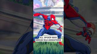 All Spider-Man Unique Idle Animation #marveltokonfightingsouls #spiderman #marveltokon