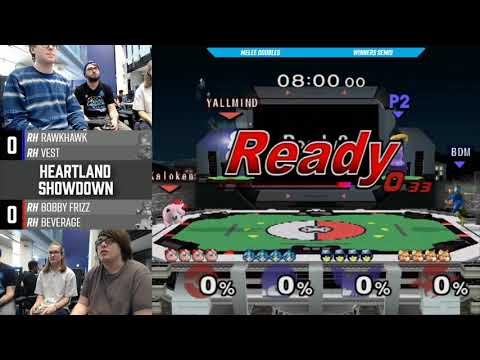 Heartland Showdown SSBM - Vest & Rawkhawk Vs. Bobby Frizz & E. Beverage - Doubles Winners Semis