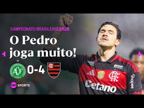 PEDRO DÁ SHOW COM GOLAÇO E MENGÃO ATROPELA FORA DE CASA! CHAPECOENSE 0X4 FLAMENGO