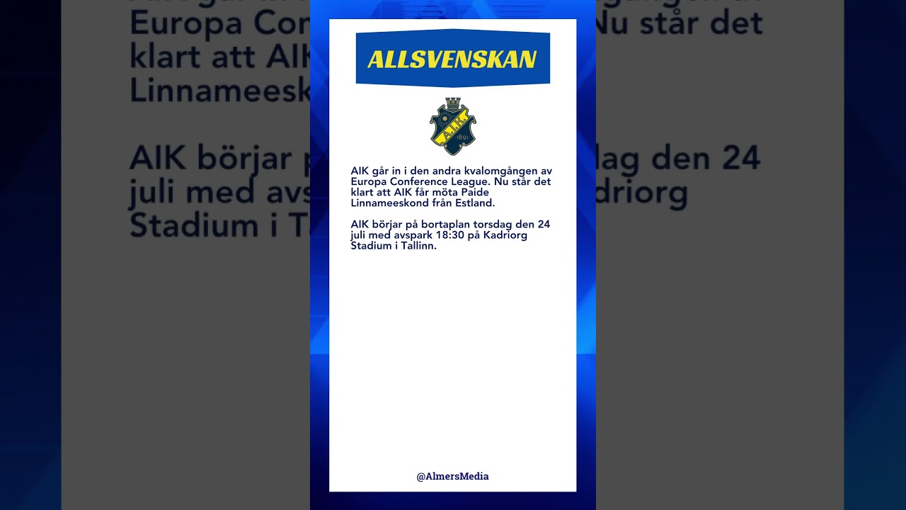 #Fotboll #EuropaConferenceLeague #AIK