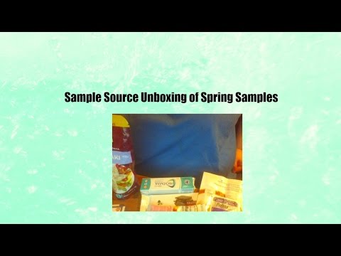 SampleSource spring unboxing of free samples