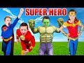 Kids Fun TV Superhero Compilation Video: Shazam, The Flash VS Superman! Superhero Race In Real Life!