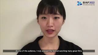 BIAF2022 국제경쟁 학생 심사위원상 [각질] “문수진 감독"의 수상소감