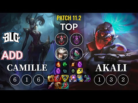 BLG ADD Camille vs Akali Top - KR Patch 11.2