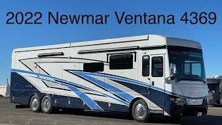 A preview image of the linked video showcasing 2022 Newmar Ventana 4369