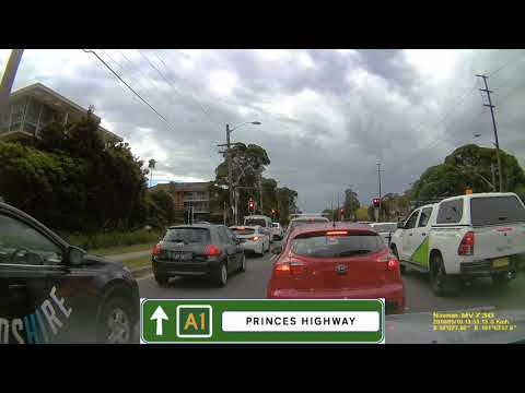Austinmer (Wollongong) to Sydney CBD Drive via B65, M1 and A1