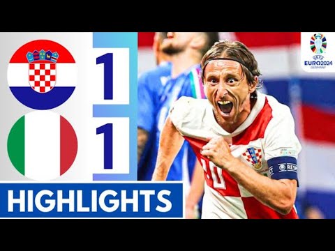 Zaccagni 98  GOAL!🔵 Croatia vs Italy 1 1 Extended HIGHLIGHTS  UEFA EURO 2024!