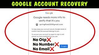 Gmail account recovery 2024 || How to recover Gmail account || Google account recovery